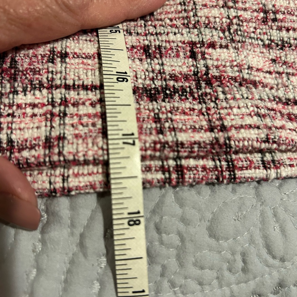 LOFT Women's Tweed Skirt - Pink and Cream - Picture 7 of 7